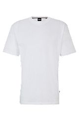 T-shirt Regular Fit en jersey de coton avec motif artistique saisonnier, Blanc