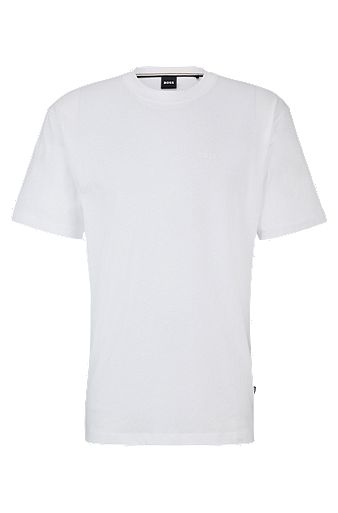 T-shirt Regular Fit en jersey de coton avec motif artistique saisonnier, Blanc