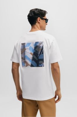 BOSS Cottonjersey regularfit Tshirt with seasonal artwork