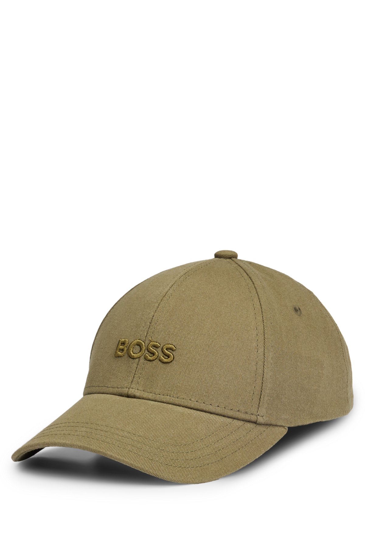 BOSS X Alica Schmidt cotton-twill cap with logo, Dark Green