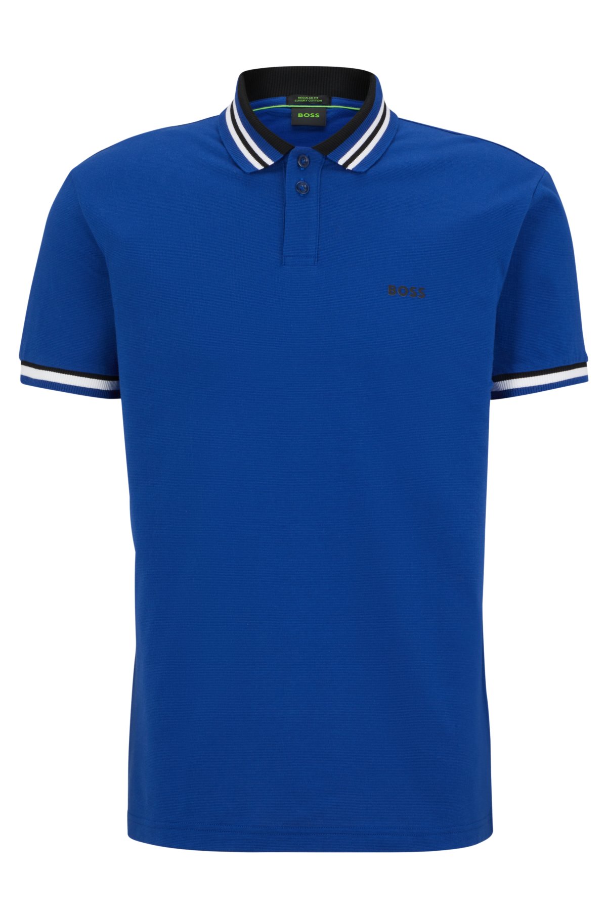 BOSS - Cotton-jersey polo shirt contrast logo