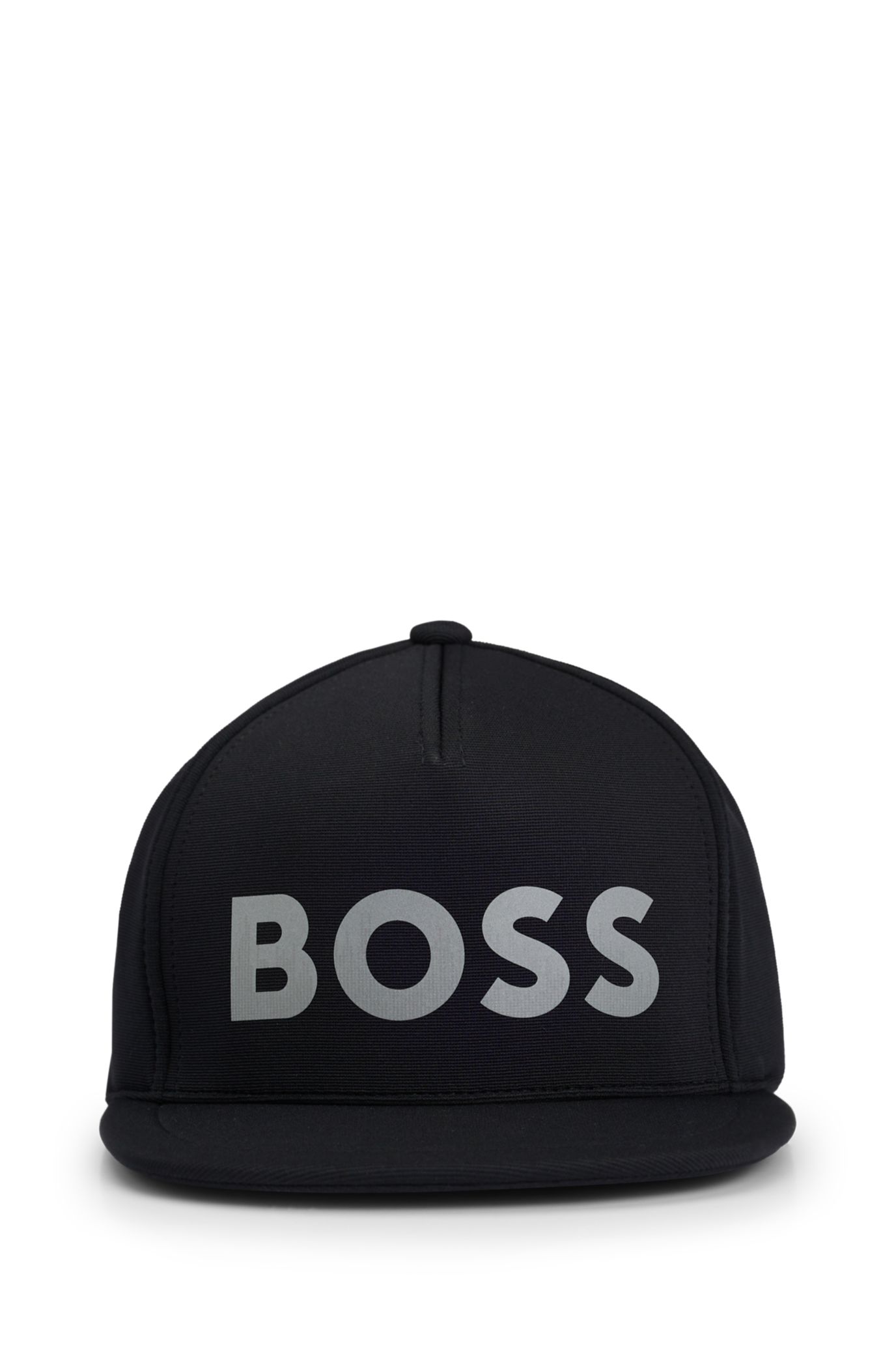 BOSS - Stretch-jersey cap with decorative reflective logo