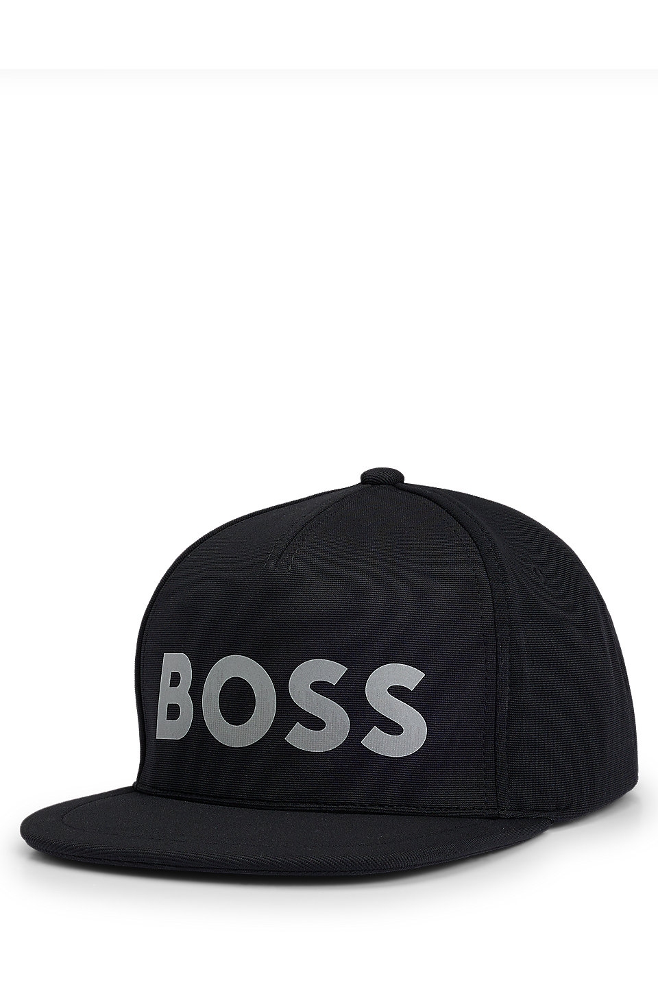 BOSS - Stretch-jersey cap with decorative reflective logo