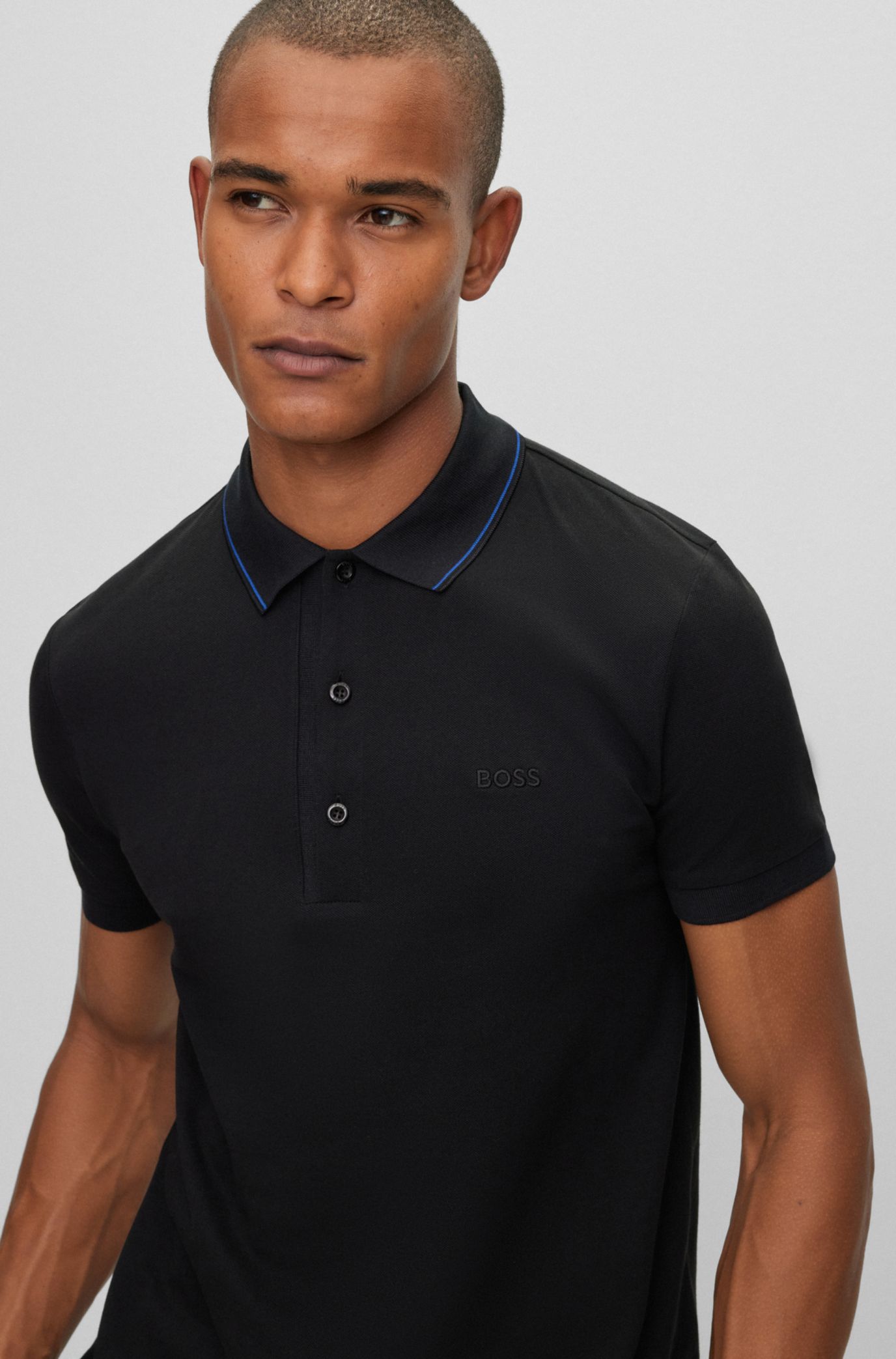 Hugo boss store black polo shirt