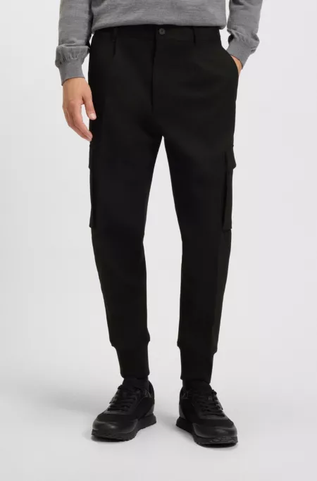 Slim-fit trousers in stretch material