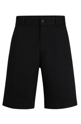 Regular-fit shorts with slim leg and buttoned pockets