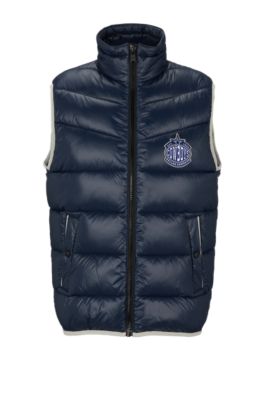 Hugo Boss X Nfl Corner Dallas Cowboys Recycled Polyamide Puffer Vest In Cowboys