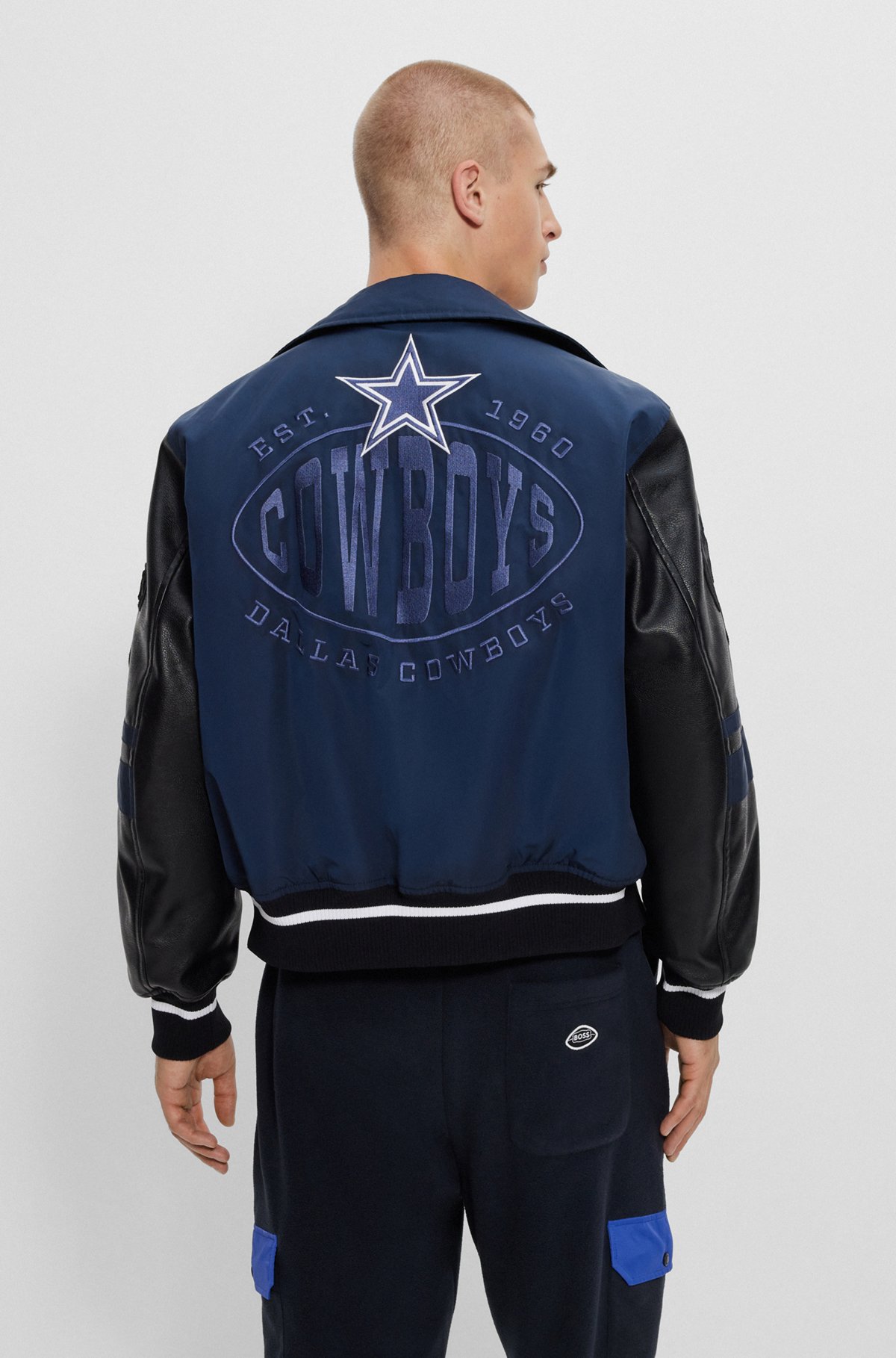 BOSS - BOSS x NFL water-repellent bomber jacket with collaborative