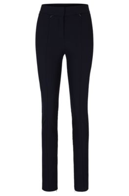 Extra-slim-fit trousers in quick-dry stretch cloth, Dark Blue