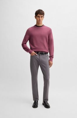 Jersey de algod&oacute;n con microestructura, Lila