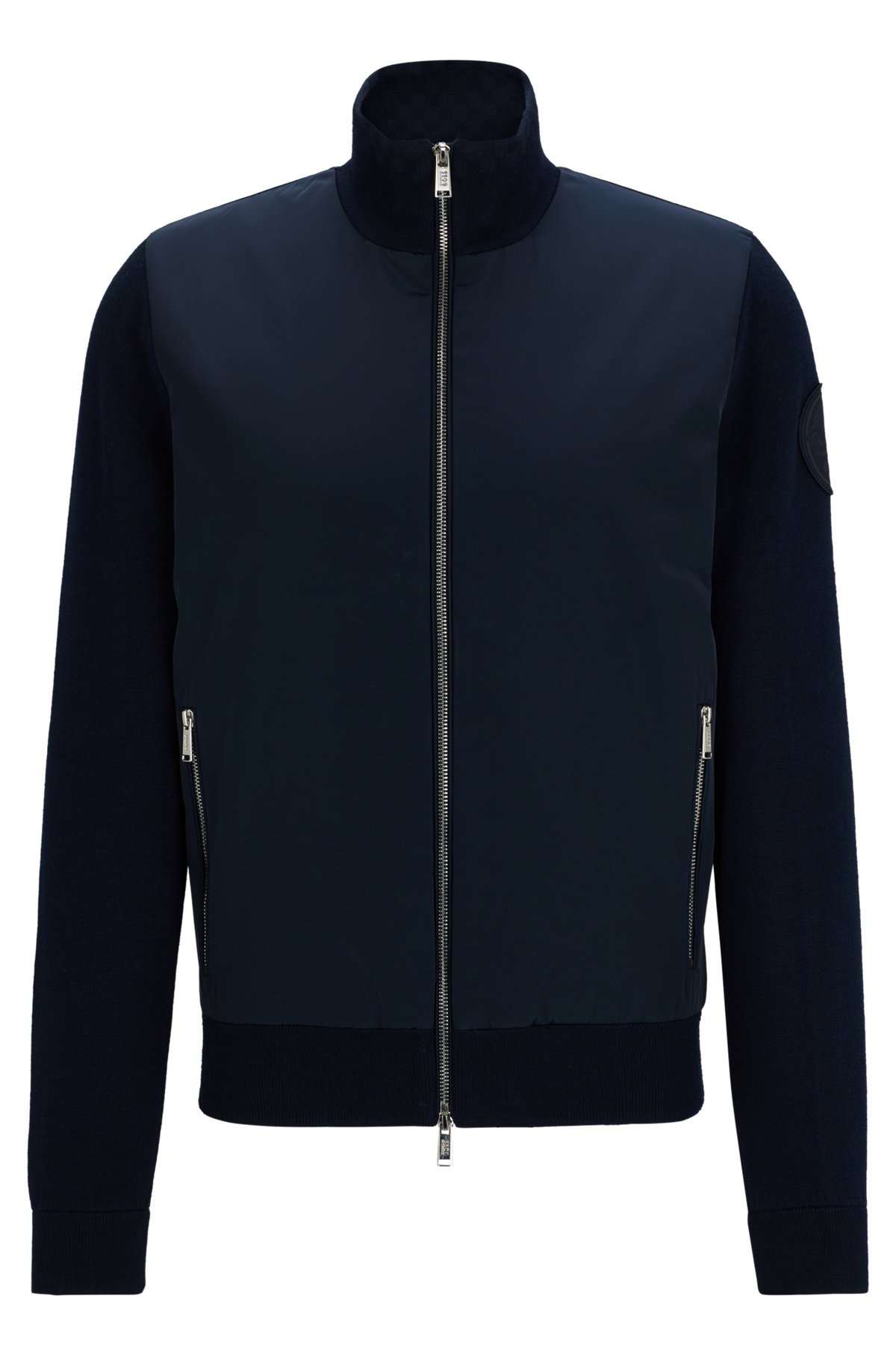 BOSS - Porsche x BOSS mixed-material jacket with special BOSS - Porsche x BOSS mixed-material jacket with special