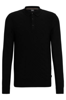 Hugo boss long store sleeve knitted polo