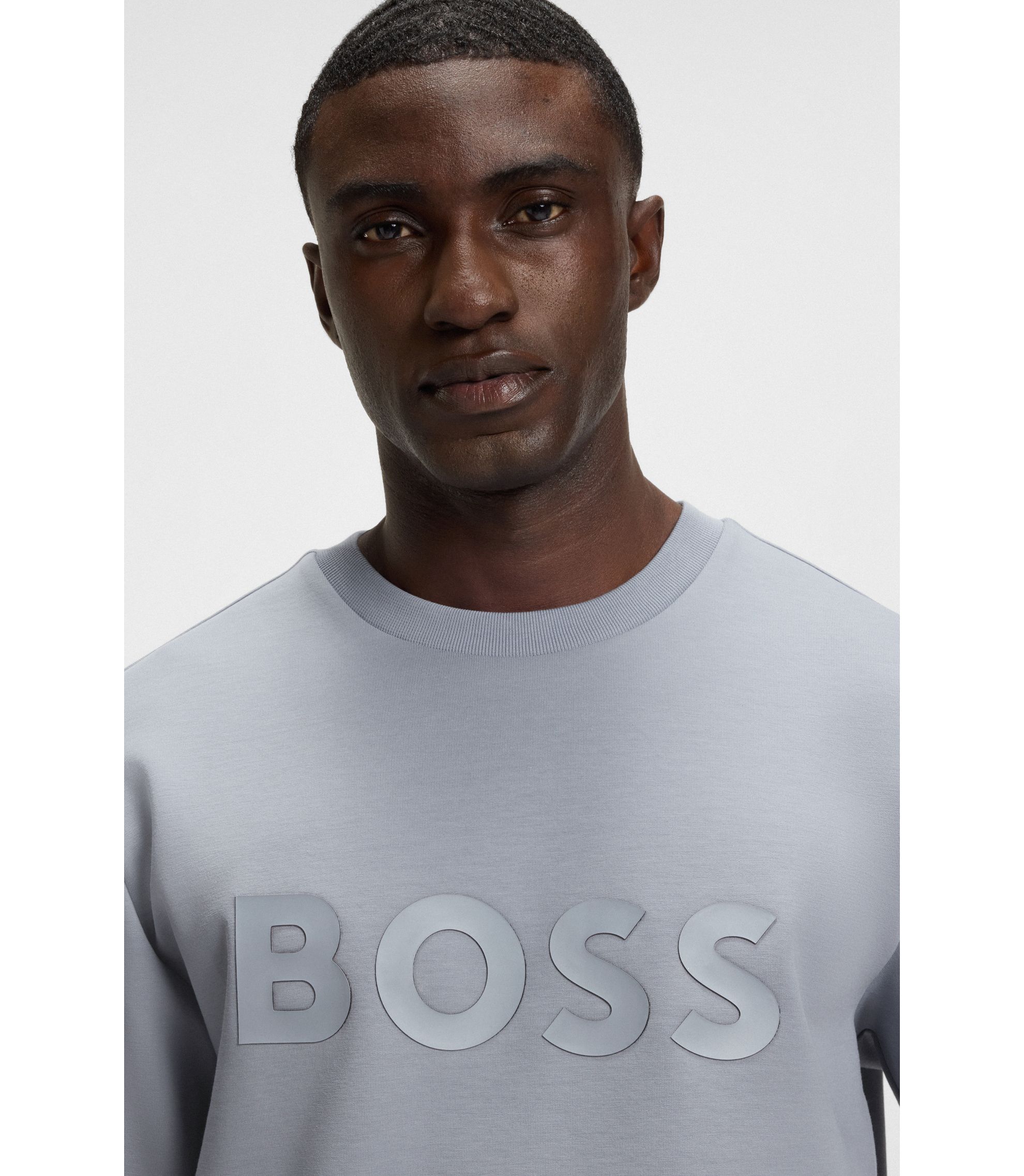 Grey Salbo Crew Neck Sweatshirt BOSS Salbo Sweat Light/Pastel Grey