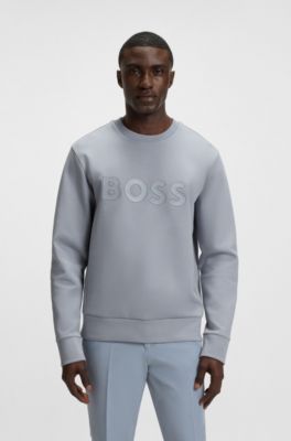 Sudadera de algod&oacute;n el&aacute;stico con logo tipo s&aacute;ndwich, Gris oscuro