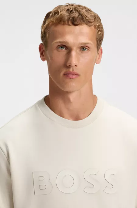 Sandwich-logo sweatshirt in stretch cotton