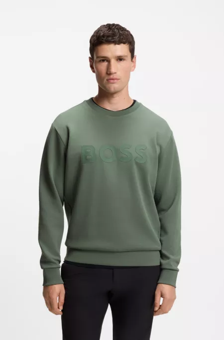Sandwich-logo sweatshirt in stretch cotton