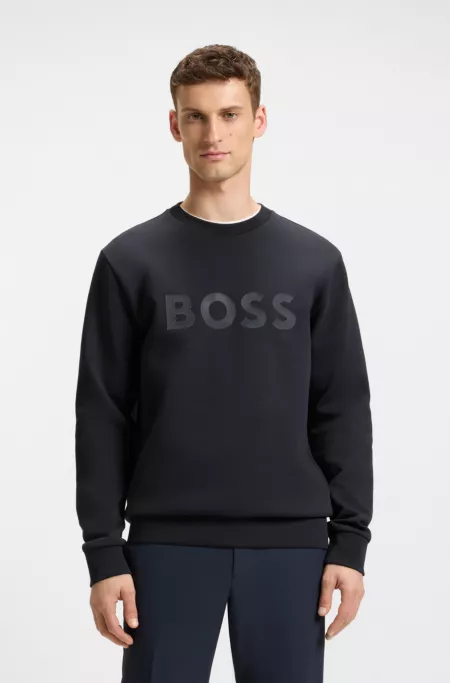 Sandwich-logo sweatshirt in stretch cotton