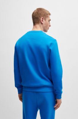 Sandwich-logo sweatshirt in stretch cotton, Light Blue