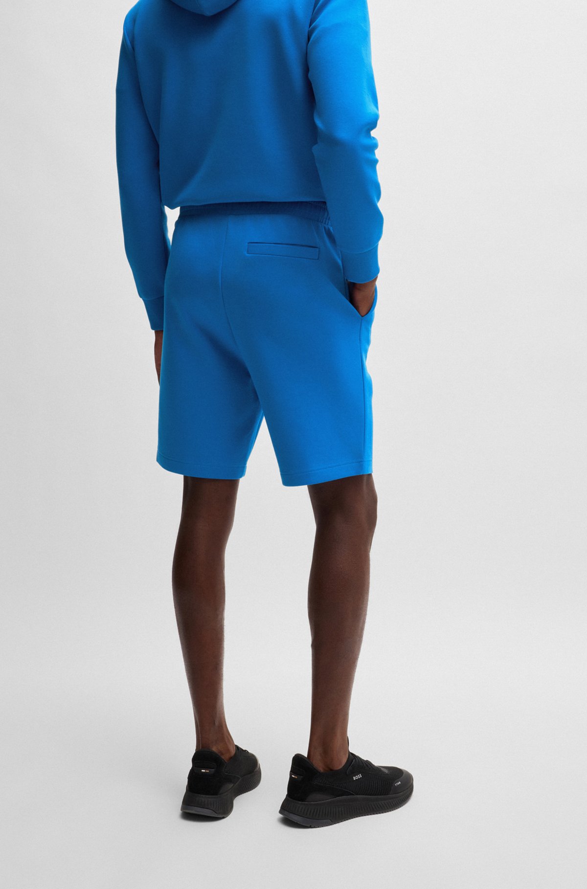 BOSS - Stretch-cotton regular-fit shorts with sandwich logo BOSS - Stretch-cotton regular-fit shorts with sandwich logo