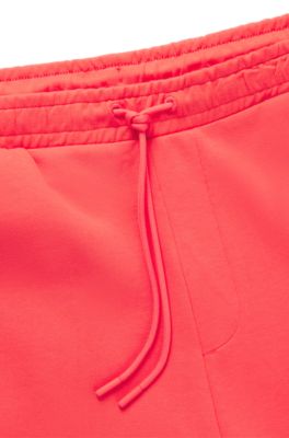 Stretch-cotton regular-fit shorts with sandwich logo, Light Red