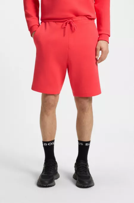 Stretch-cotton regular-fit shorts with sandwich logo