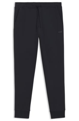 BOSS - Stretch-cotton tracksuit bottoms with logo print