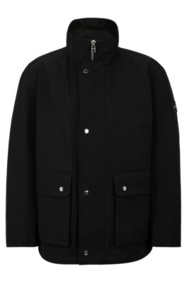 BOSS - Regular-fit jacket with high collar