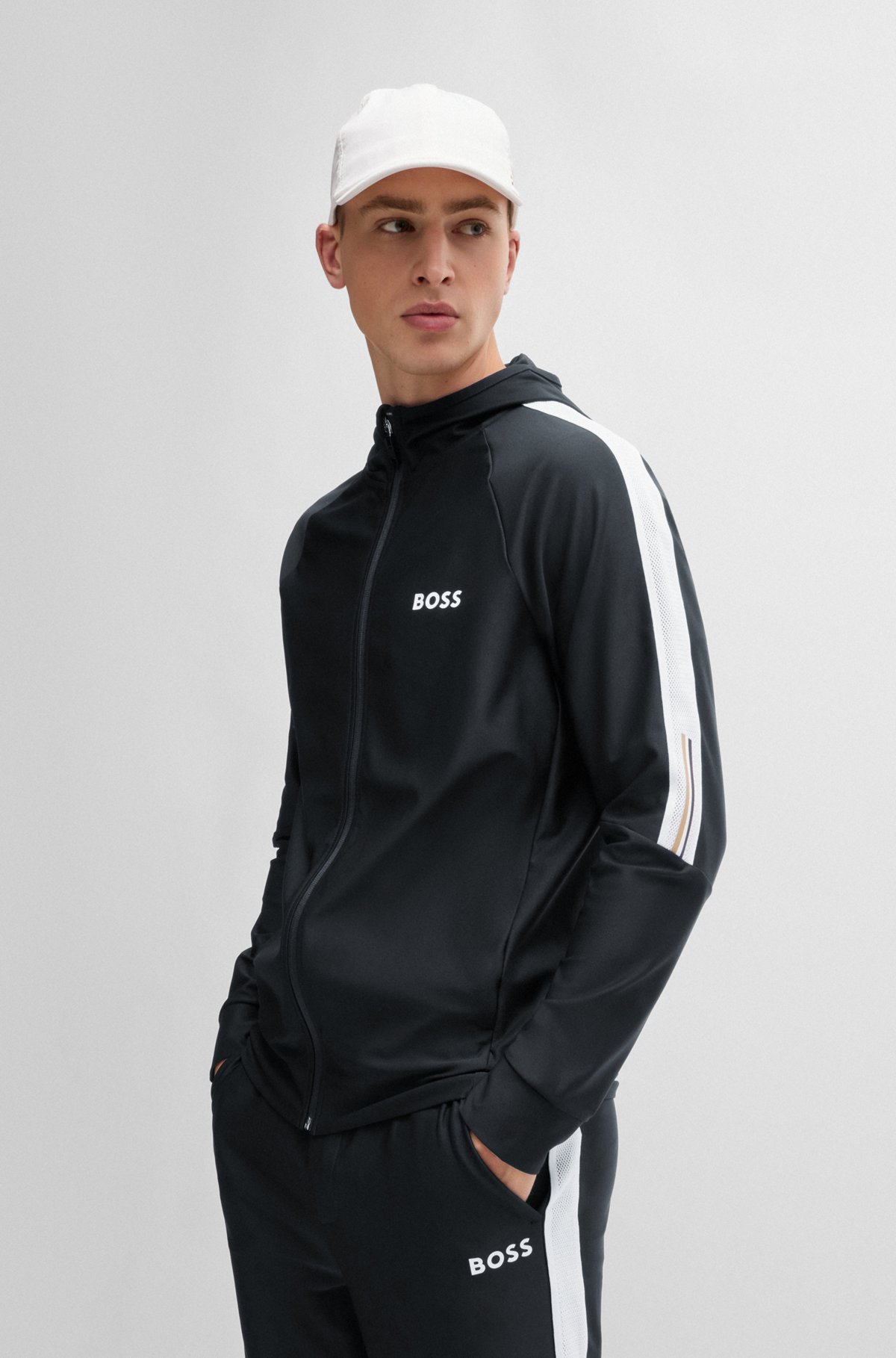 BOSS - BOSS x MATTEO BERRETTINI Regular-fit zip-up hoodie BOSS - BOSS x MATTEO BERRETTINI Regular-fit zip-up hoodie