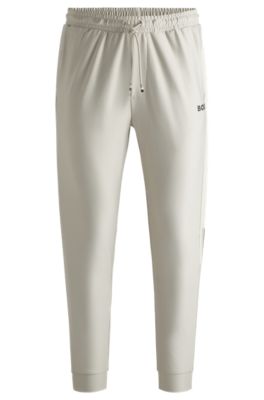 Pantalones de ch&aacute;ndal BOSS x Matteo Berrettini con cinta en contraste y detalles de la marca, Beige claro