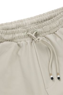 Pantalones de ch&aacute;ndal BOSS x Matteo Berrettini con cinta en contraste y detalles de la marca, Beige claro
