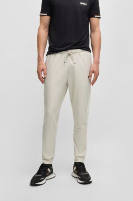 Pantalones de ch&aacute;ndal BOSS x Matteo Berrettini con cinta en contraste y detalles de la marca, Beige claro