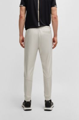 Pantalones de ch&aacute;ndal BOSS x Matteo Berrettini con cinta en contraste y detalles de la marca, Beige claro