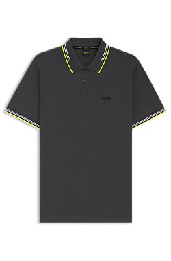 Polo Slim Fit en coton stretch à logo