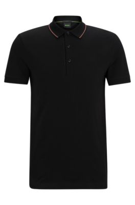 BOSS - Cotton-piqué slim-fit polo shirt with tonal logo