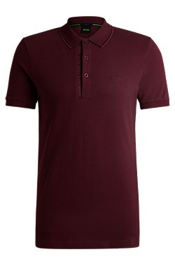 Cotton-piqué slim-fit polo shirt with tonal logo