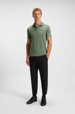 Polo slim fit con logo en contraste, Cal