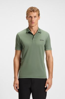 Polo slim fit con logo en contraste, Cal