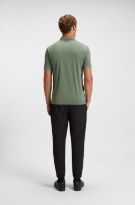 Polo slim fit con logo en contraste, Cal