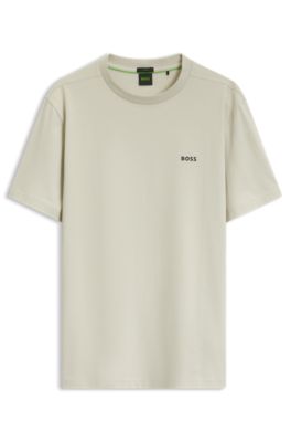 Stretch-cotton T-shirt, Light Beige