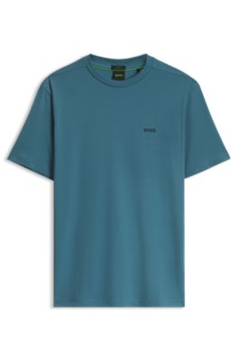 T-shirt en coton stretch, Bleu