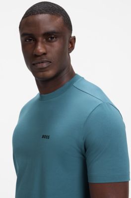 Camiseta de algod&oacute;n el&aacute;stico, Azul