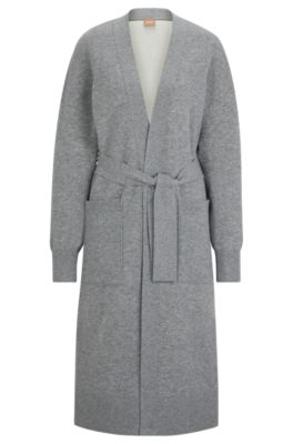 Belted long cardigan hotsell