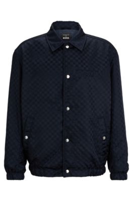 BOSS - Porsche x BOSS jacket in checkerboard jacquard with 