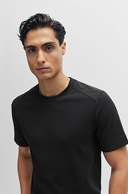 BOSS - Regular-fit T-shirt in mercerized stretch cotton