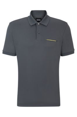 BOSS Polo shirt with moisture management Grey