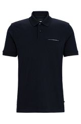 Polo shirt with moisture management, Dark Blue