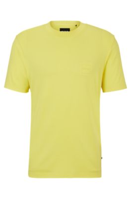 BOSS - Cotton-blend regular-fit T-shirt with embossed logo