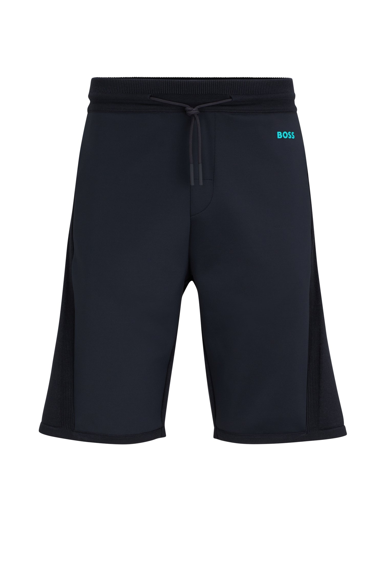 Shorts regular fit con logo estampado en contraste