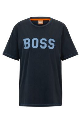 BOSS Relaxedfit Tshirt in cotton jersey with embroidered artwork