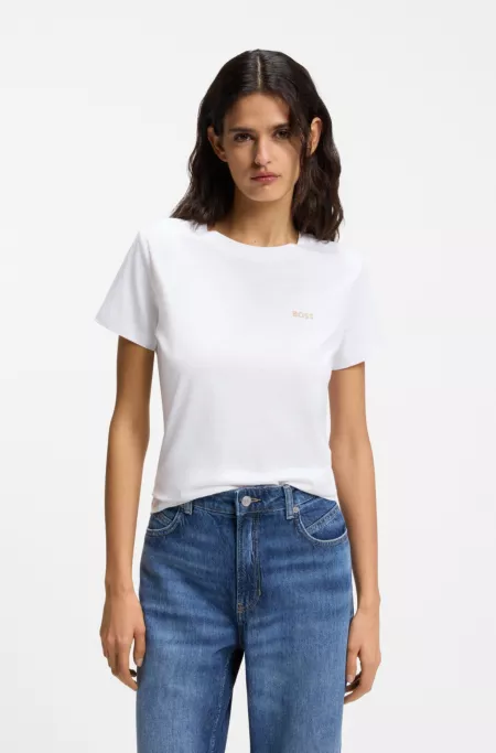 Logo-detail T-shirt in cotton jersey